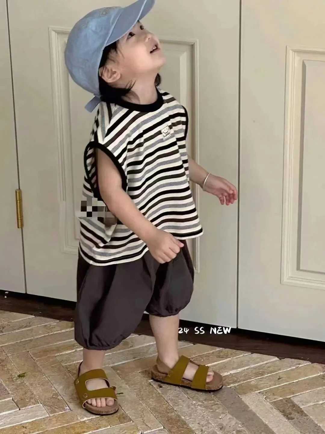 Summer Baby Clothes Sets 2 Pcs Kids Vest Short Boys Girls Tshirt Summer Thin Breathable Toddler Baby Clothes Sets Korea Style C250913