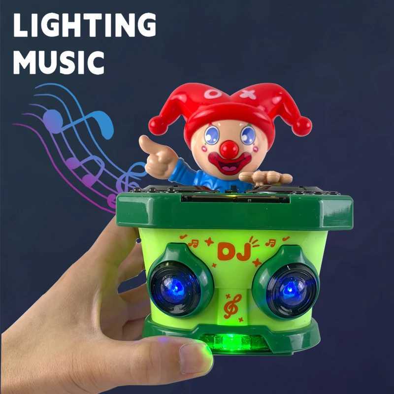 Clown DJ Toy with Music and Moving Turntable Interactive Playset for Kids Develops Imagination and Motor Skills C250913