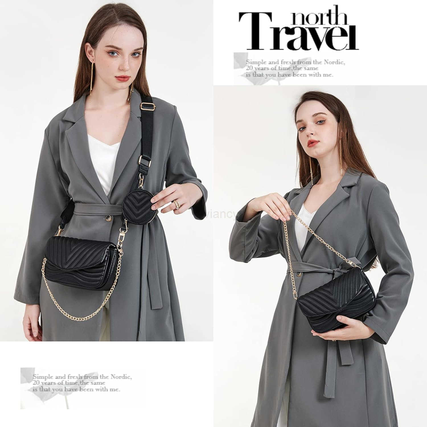 Quilted Crossbody Bags for women Designer Shoulder Handbags Small PurseW250913