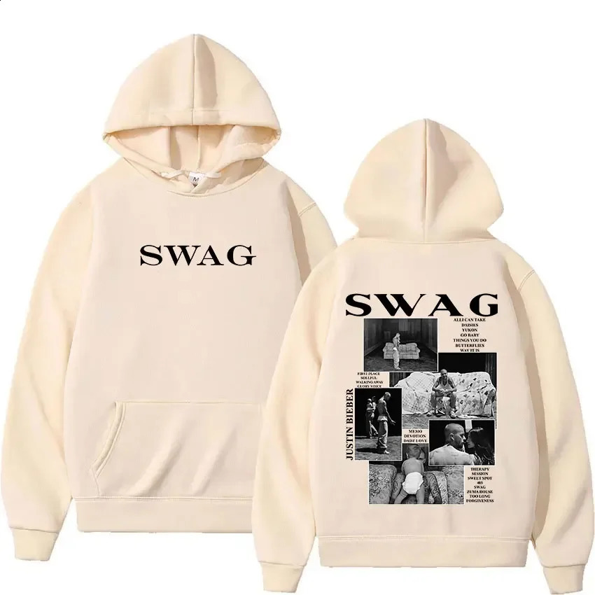 Justin Biebers SWAG Tour 2025 album Merch mens hoodie rock big size fashion hooded sweatshirt high quality 250912
