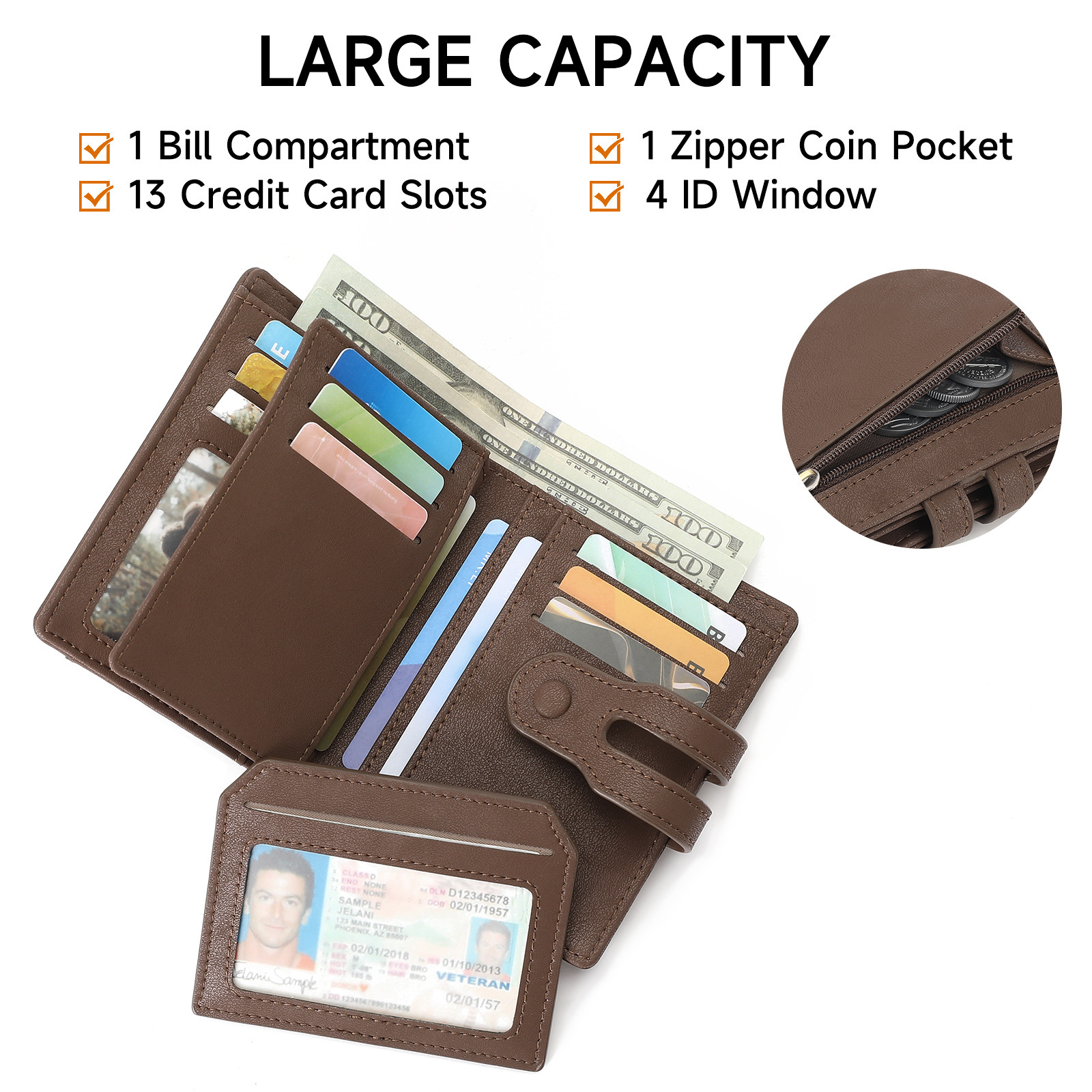 Men's Fashion Casual Short Ultra-fine Leather Snap Driver's License 70% off Wallet ddmymoon