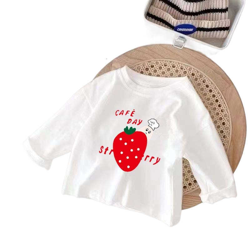 Children's Cotton Long Sleeve T-Shirt 2025 Spring and Autumn New Style Baby Girl Top Boys and Girls Fashionable Base Shirt Trendy