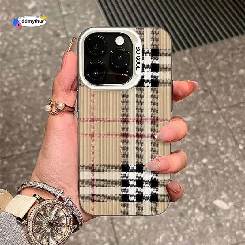 Light Plaid Suitable for iPhone 16 Max Case 15 Pro Trendy 14 Plus/13/12 Classic X ddmythur