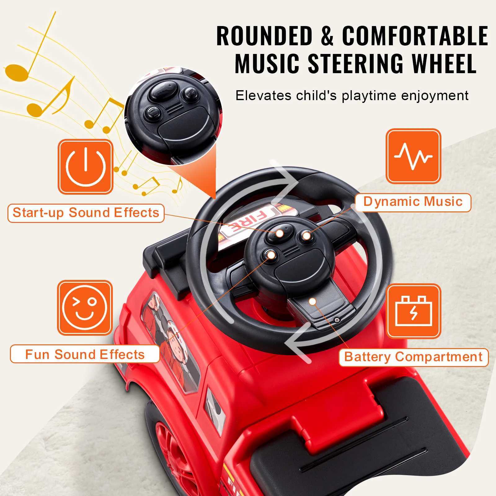 SucceBuy Ride On Push Car Kids Ride On Car with Music Steering Wheel Under Seat Storage for Toddlers Ages 312 Ride Racer C250913