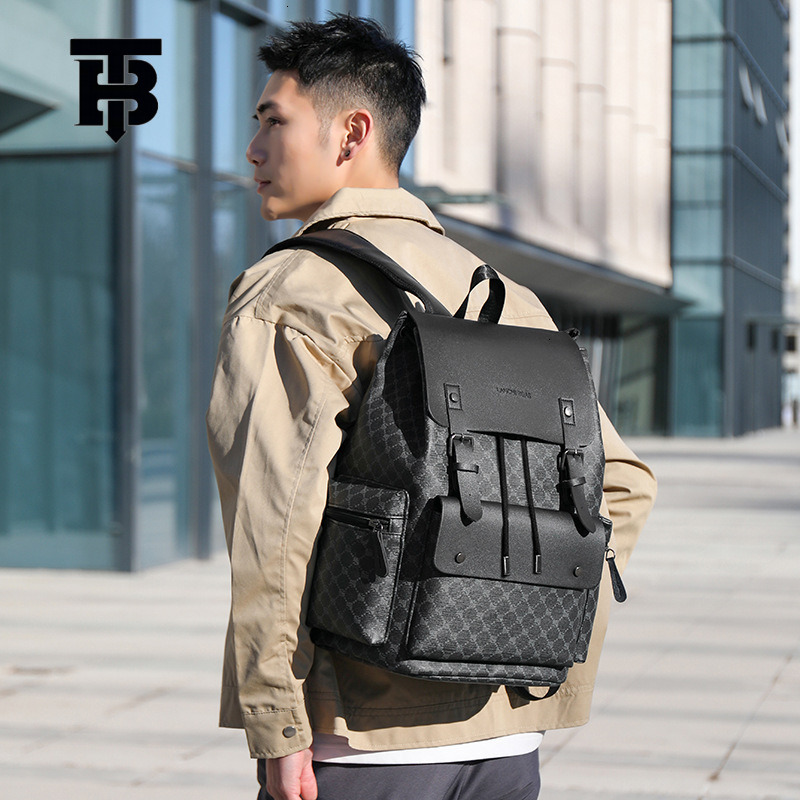 Free Shipping Designer Bag Men's Plaid Luxury Bag Commuter Casual Backpack Large Capacity Business Travel Work Laptop Bag