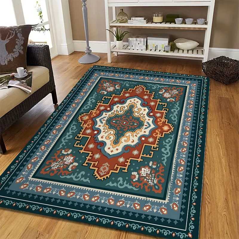 Ethnic Indian Mandala Carpet Design Area Rug Washable Floor Mat for Home Living Room Kitchen Bedroom Antislip Carpets C250913