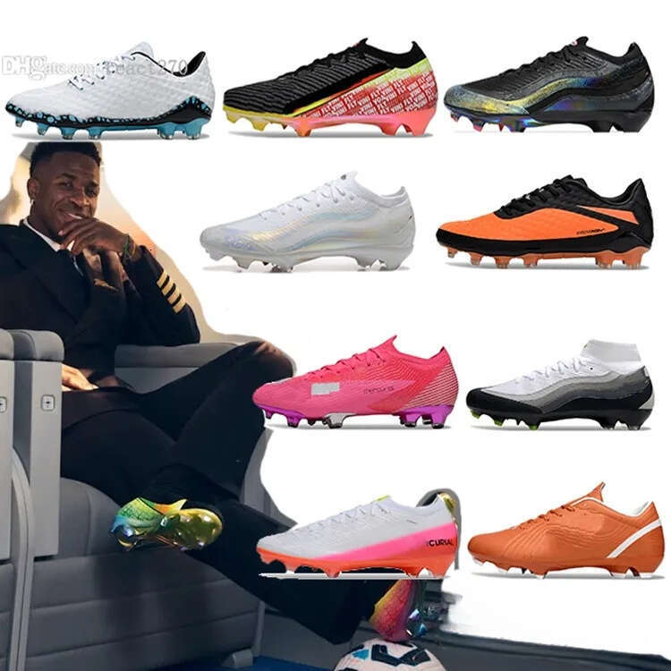 2025 Mbappes95 Vinicius Jr Mens youth Shoes Shock Orange Mercuri VAP0R 1 SuperfIy 10 X Elite Hypervenom Soccer Cleats Dream Speed 009 Football Boots
