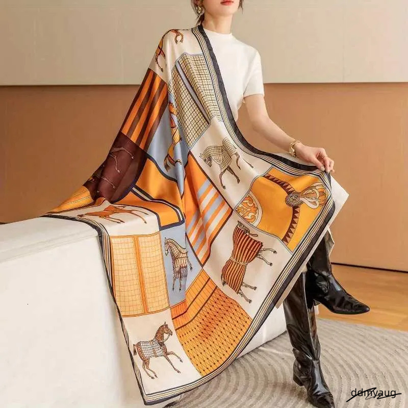 Silk Shawl Square Scarf For Women Satin Fashion Wraps Neckerchief Or Blanket Female Hair Bands Ribbon Headband Bandana Pareo Z250807 ddmyAug