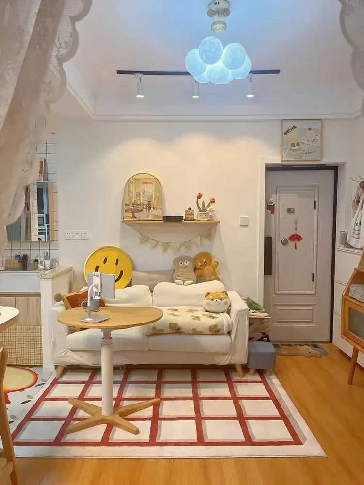 Red White Plaid Carpet Minimalist Pink 3D Checkerboard Rugs Geometric Art Luxury Living Room Carpet Comfortable Soft Bedroom Rug C250913