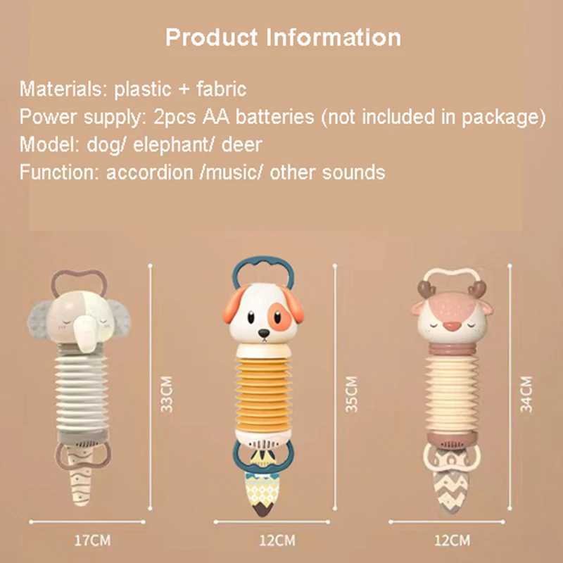 Cartoon Dog Music Accordion Toy Instruments Learning Early Education Interactive Musical Soothe Baby Toys For Children Gifts C250913