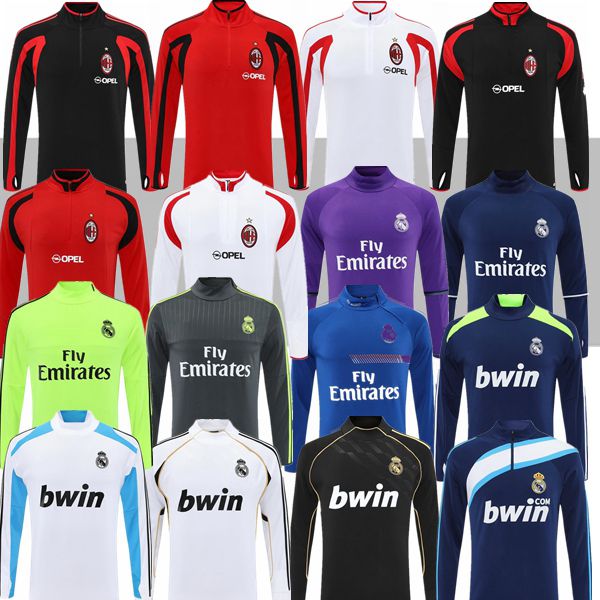 98 99 02 03 05 06 08 09 10 12 13 14 15 16 17 rerto mens of Long Sleeve Soccer half tracksuit and Hoodies AC MAN unitd REALS Brazil Madrides long sleeve jersey