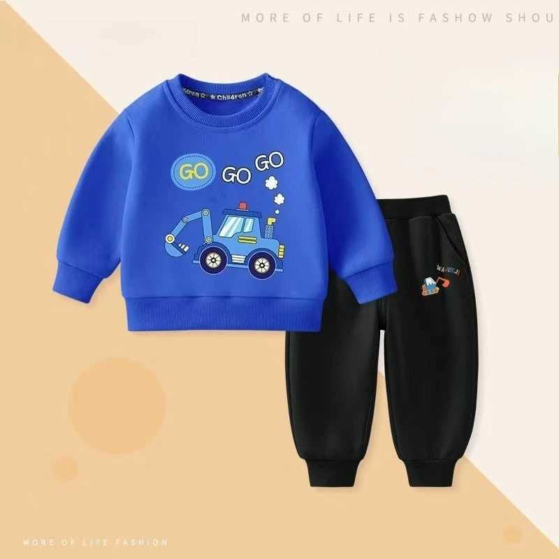 Baby Girl Clothes Set Autumn Kid Printed Sweatshirts Pullover Top and Pants 2pcs Suit Children Boys Fashion Tracksuits Outfits C250913