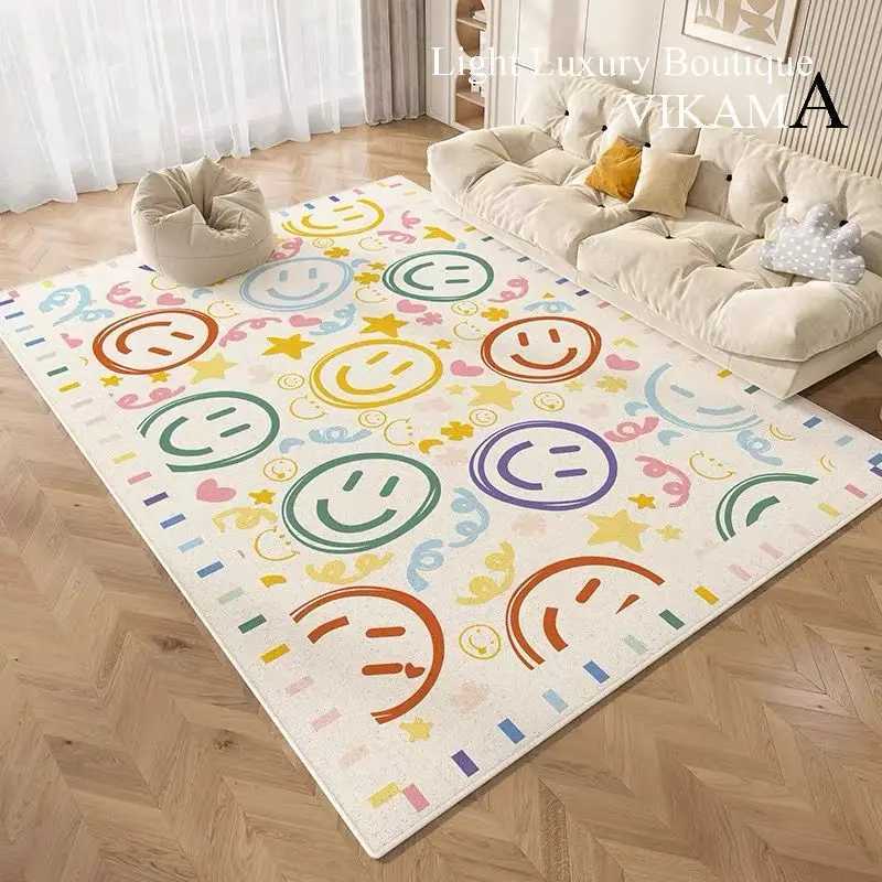 Vikamar Cartoon Style Living Room Crystal Velvet Carpet Bedroom Antidirt Carpet Antislip Absorbent Carpet C250913