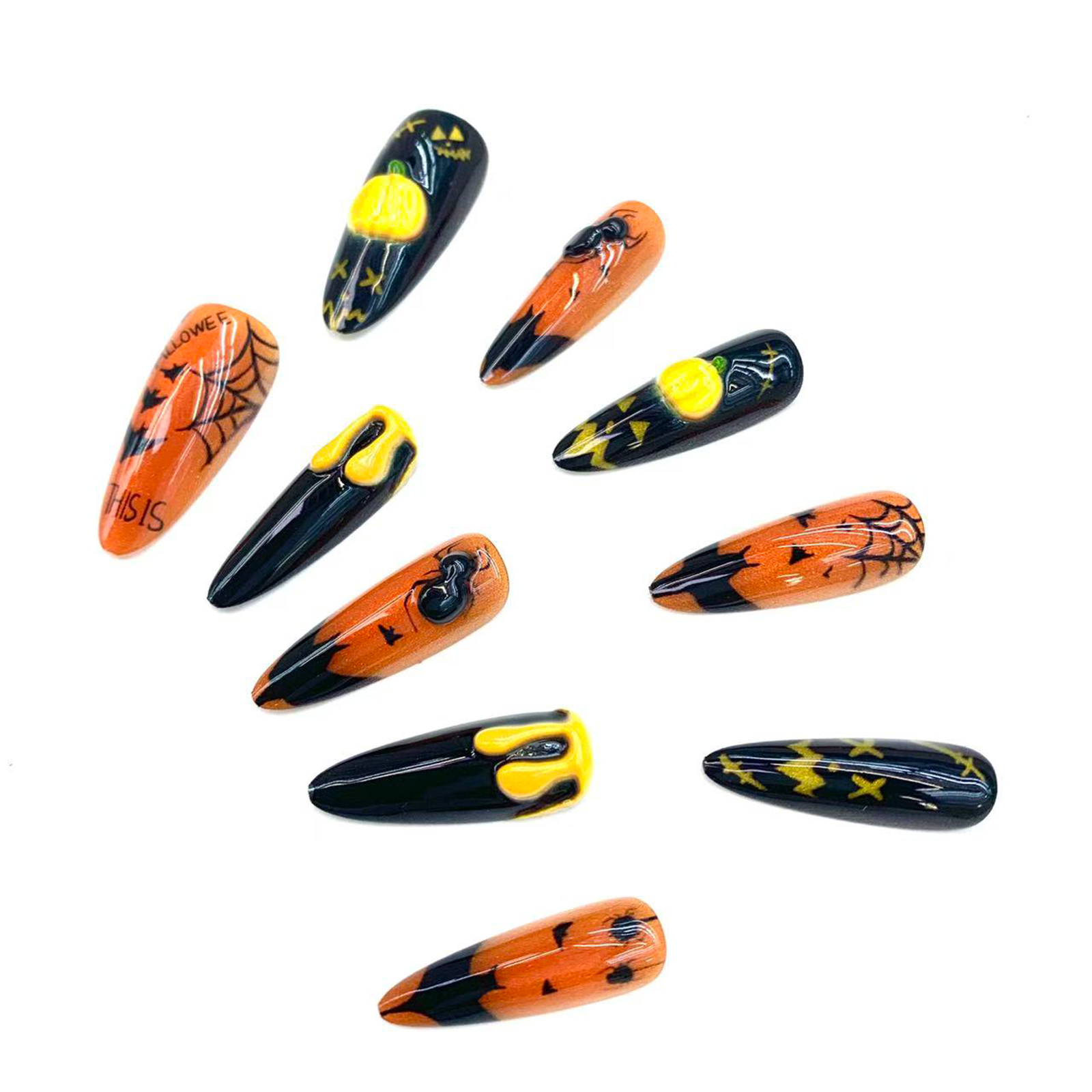 Halloween ABS material fake nail fashion new model factory direct sales on daily,festival,business,be gift for friends.