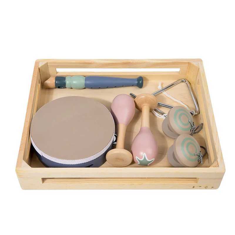 Montessori Wooden Music Discovery Kit 5in1 Set Baby Sensory Toys with Xylophone Shakers Triangle NonToxic Early Learning Gift C250913