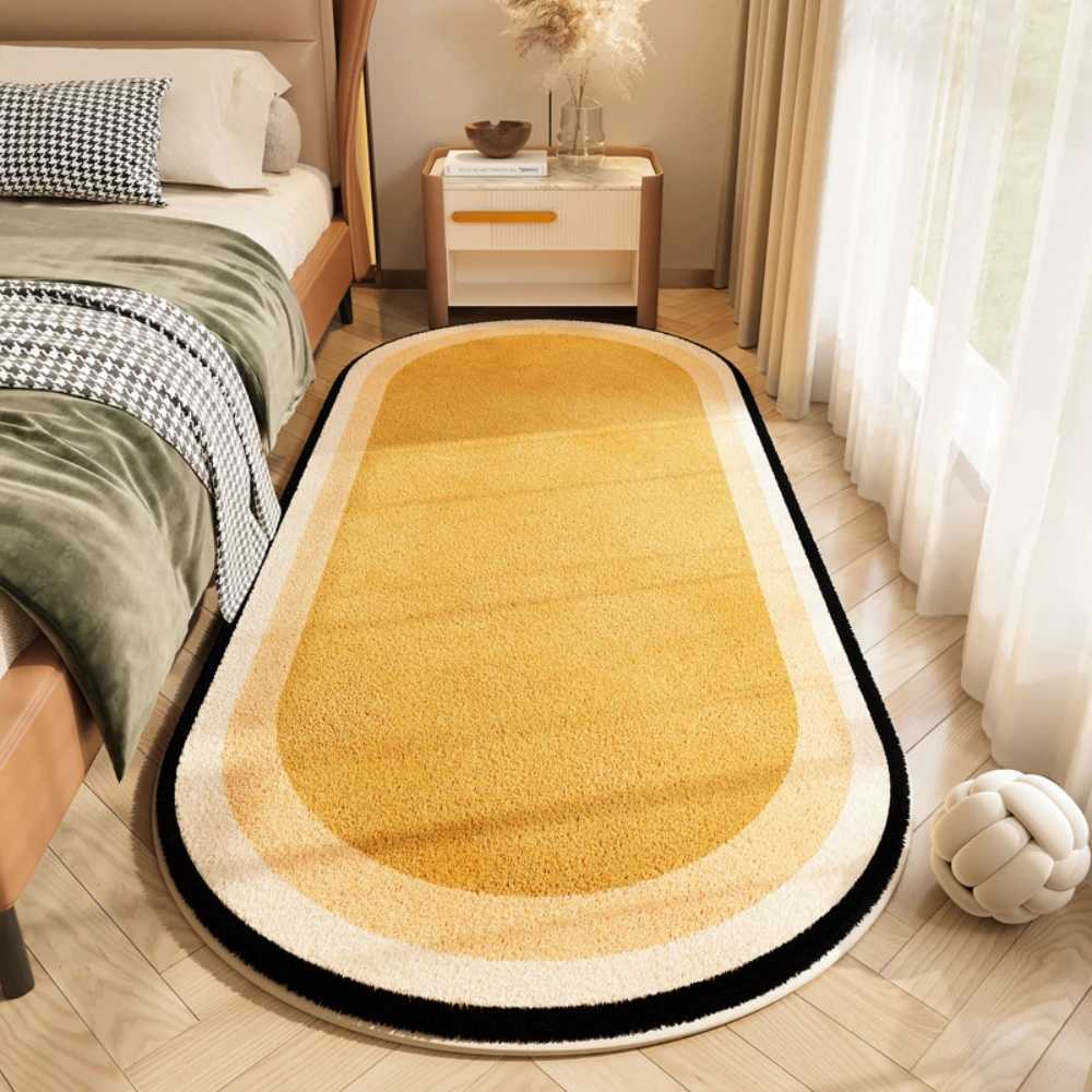 VIKAMA Rug For Bedroom Flannel Bedroom Modern Simple Multicolor Bedside Carpet AntiFouling AntiSkid Bay Window Cushion C250913