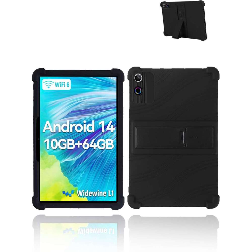 ay A10/ZOFYWNAS A10 10 inch Android 14 with Octa-Core Processor Tablet Model Case,Soft Silicone Adjustable Stand Cover Lightweight Kids