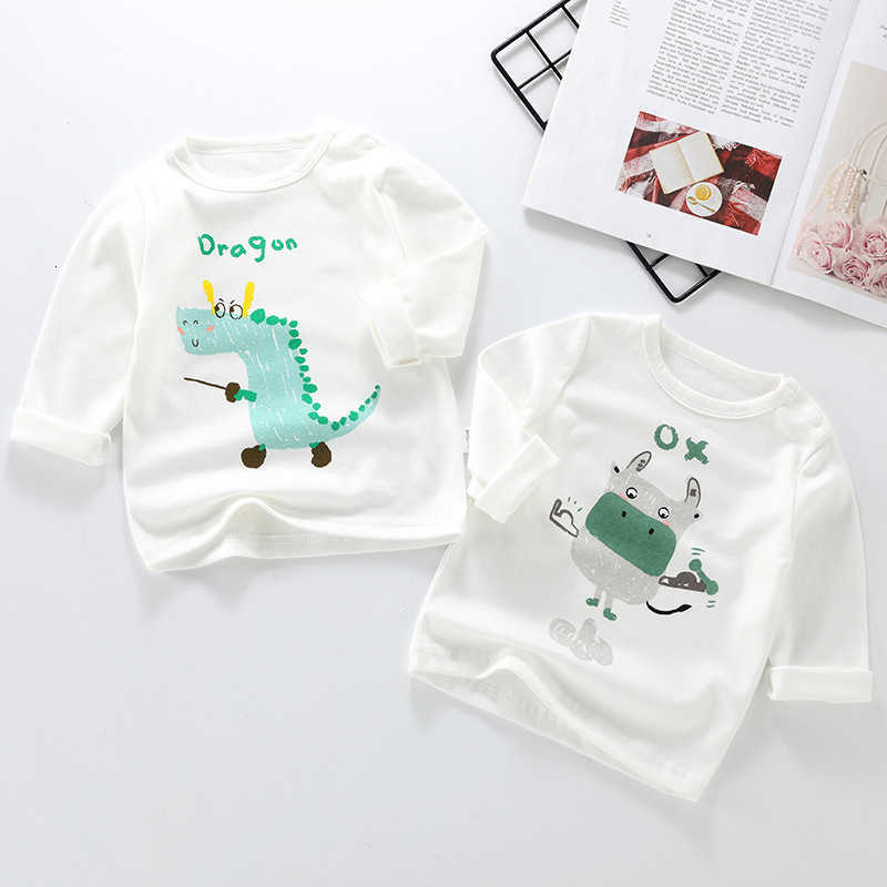 Baby Long Sleeve T-Shirt Pure Cotton Spring Autumn Thin Style Boys Korean Version Base Shirt Girls Baby Long Sleeve Autumn Outfit