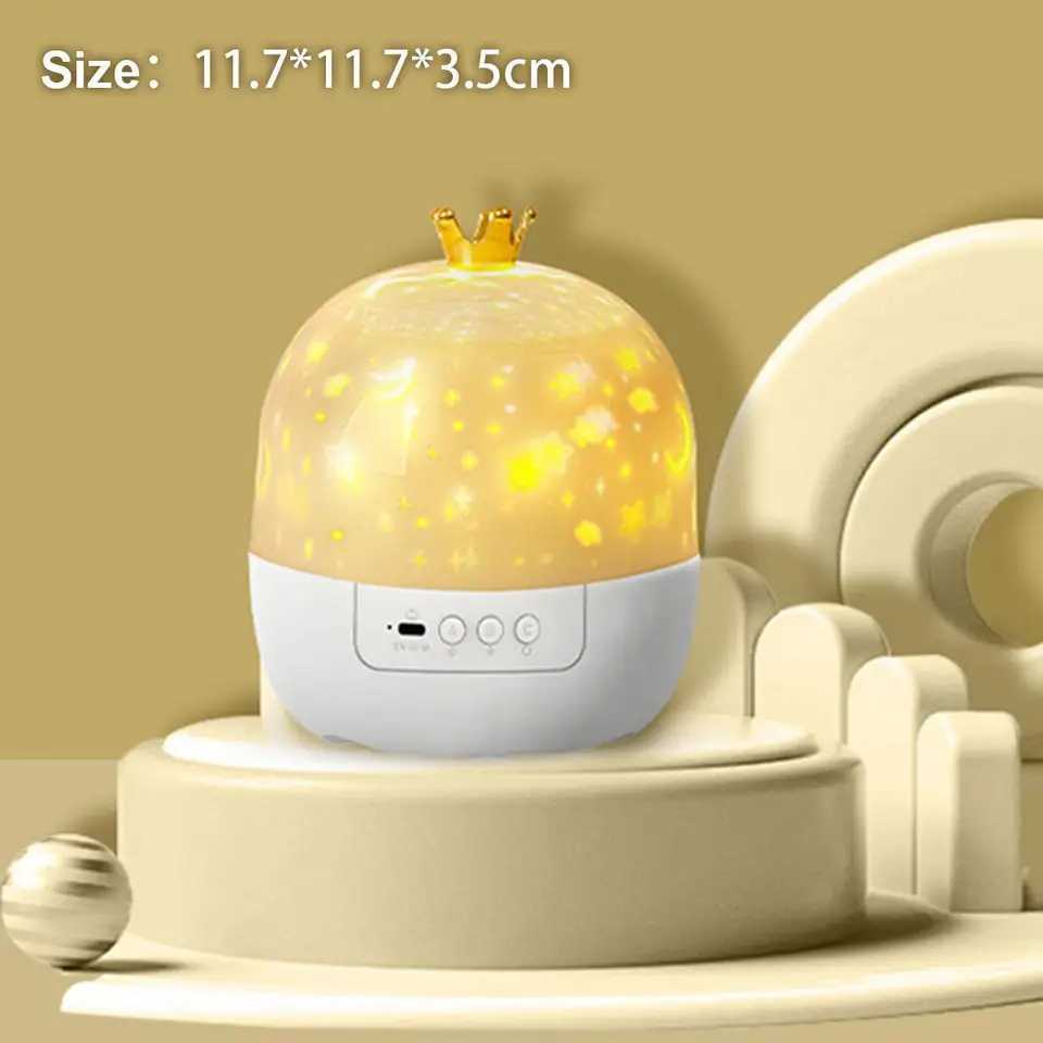 Crown Galaxy Projector 21 In 1 Light Lamp 360degree Rotating Kids Night For Led Room Atmosphere Christmas Decoration Multicolor C250913