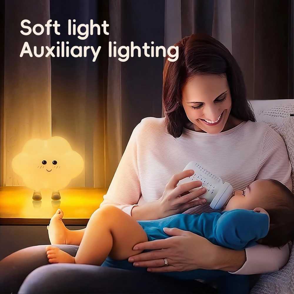 Star Moon Silicone Night Light Touch Sensor Nursery Sleeping Nightlights 3 Level Brightness Wall Light For Kids Chritmas Gift C251122