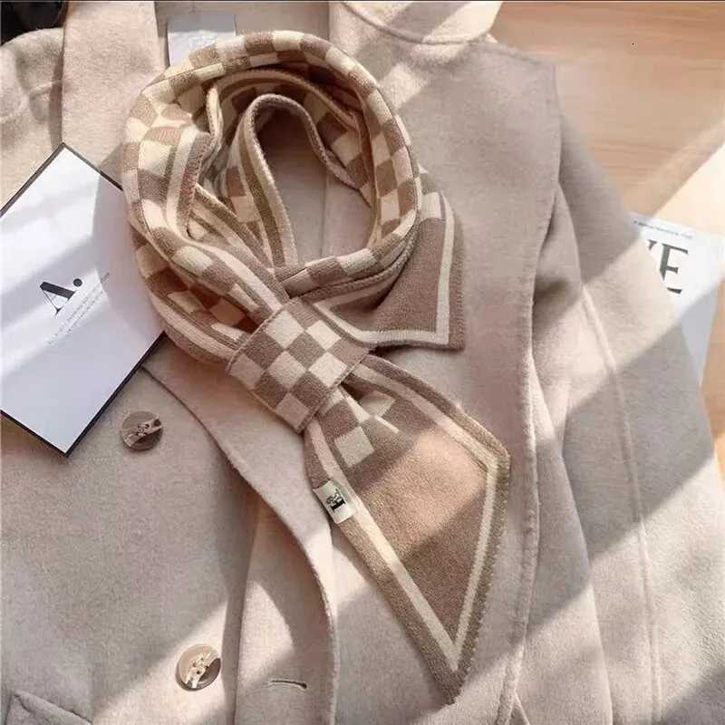 Doub Knit Instant Scarf Fashion Plaid Scarf Fa Autumn Winter Thick Warm Outdoor Neck Scarf 11011cm G250912