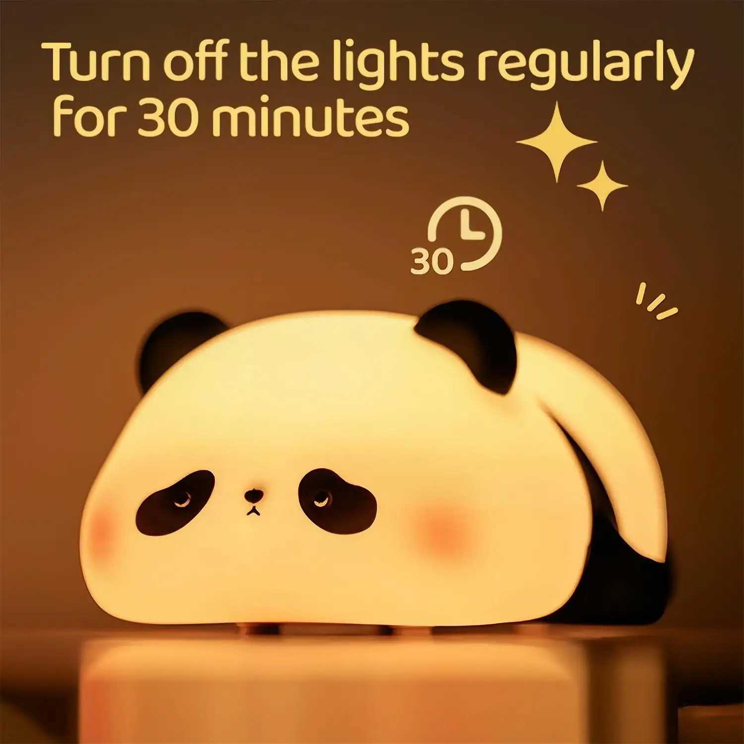 Cute Silicone Night Lights Sheep Cartoon Bedroom Lamp for Childrens Room Decor Rechargeable Timing Dimming Sleep Night Light C251122