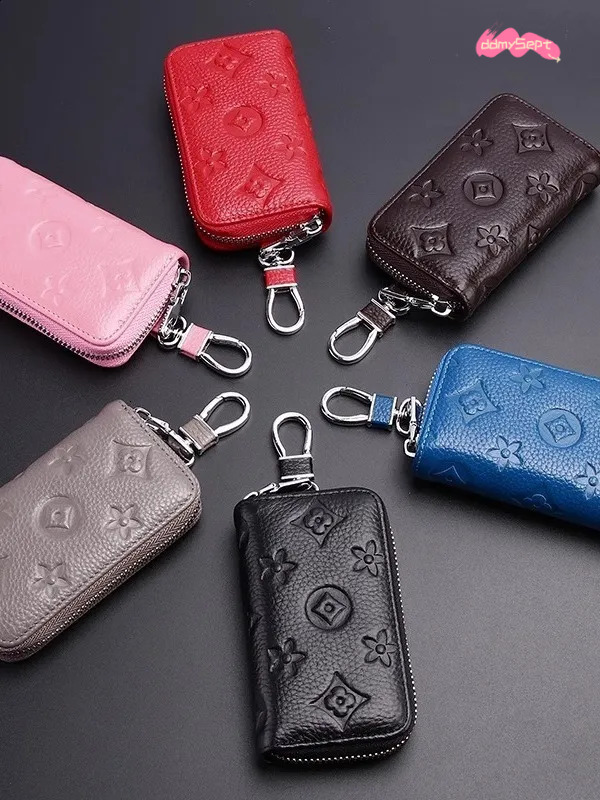 2025 Zipper Large Capacity Men Genuine Leather Multifunctional Practical Car Bag Cowhide Key Pouch 250818 ddmythur