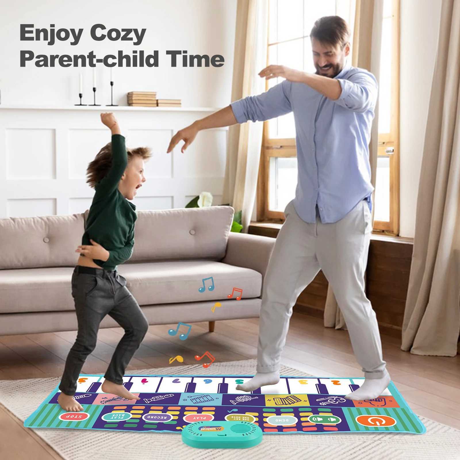 100x36cm Musical Piano Mat Floor Keyboard Musical Carpet Toddle Mat with 8 Instrument Sounds Baby Mat Educational Toys for Kids C250913