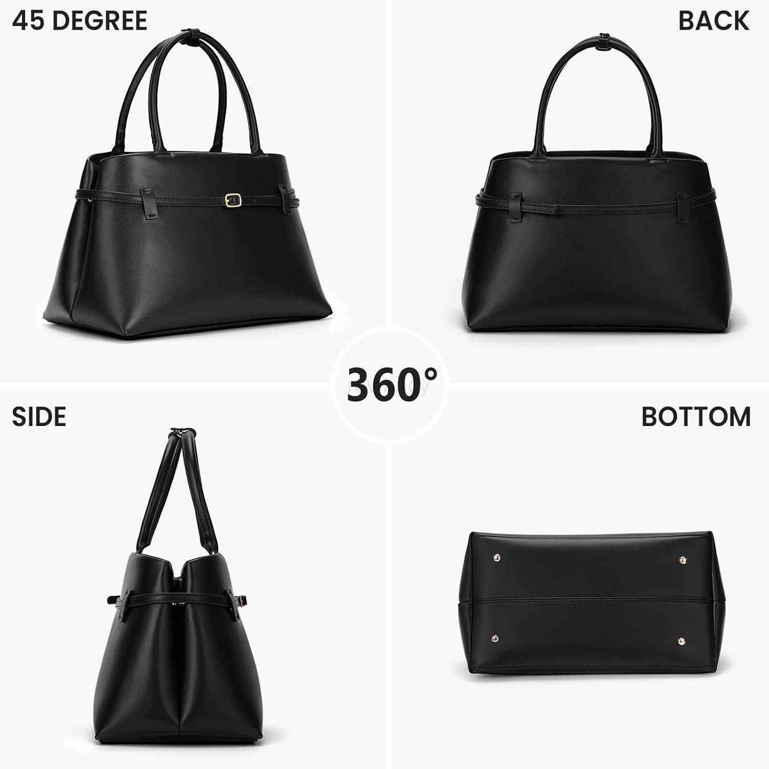 Tote Bag for Women Vegan Leather Work Bag Top Handle Bag Trendy Hobo Handbag College Tote Bag PurseW250913