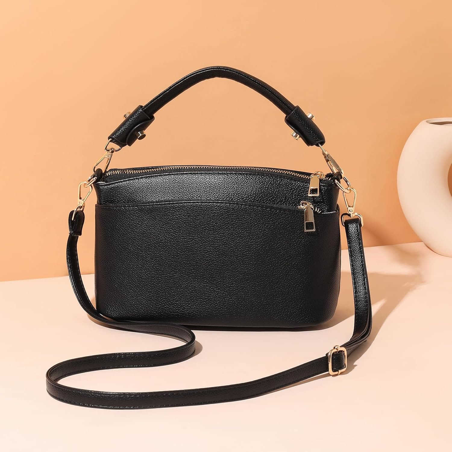 Crossbody Bag for Women Vegan Leather Top Handle Handbags Small Shoulder PurseW250913