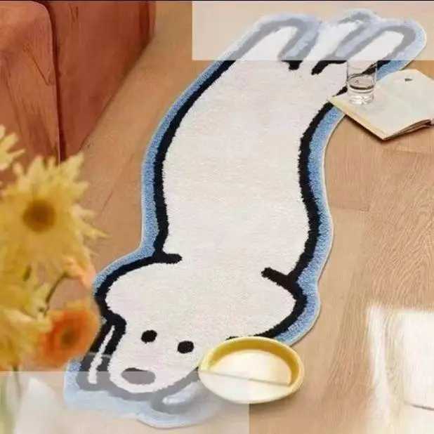 VIKAMA Dachshund Bedroom Bedside Carpet Plush Room Living Room Long Strip Carpet American Cute Home Decoration Carpet C250913