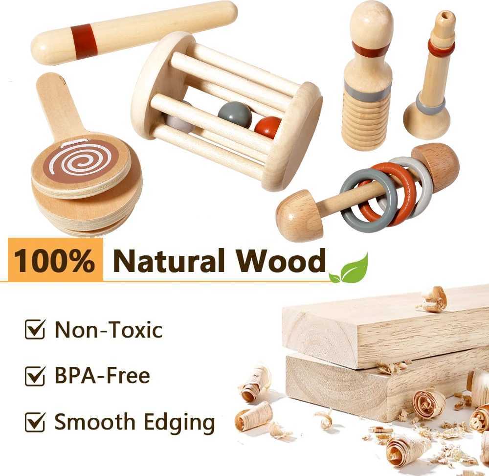 Baby Musical Toys Montessori Toys Wooden Percussion Instruments Set oddler Music Toys Preschool Educational Birthday Gift C250913