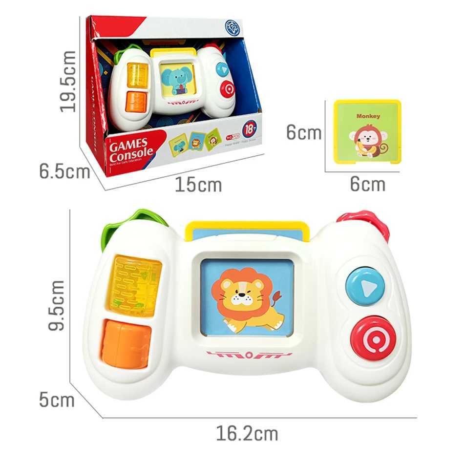 Baby Simulation Game Console Toy Flash Card Learning Toy with MusicLight Finger Action Fine Training Educational Montessori Toy C250913