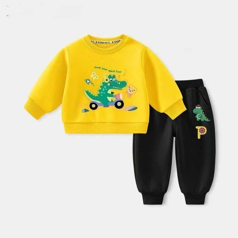 Baby Girl Clothes Set Autumn Kid Printed Sweatshirts Pullover Top and Pants 2pcs Suit Children Boys Fashion Tracksuits Outfits C25091311