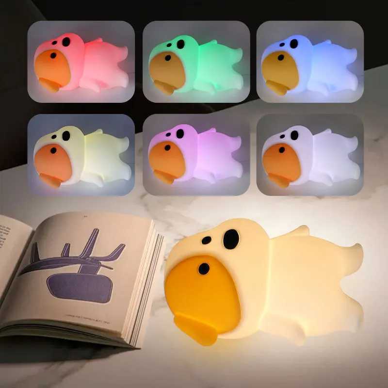 Cute Soft Silicone Dog Night Lights With Sound Dimmable Timmer Nursery Puppy Lamp Bedroom Bedside Nightlight Baby Boy Girls Gift C250913