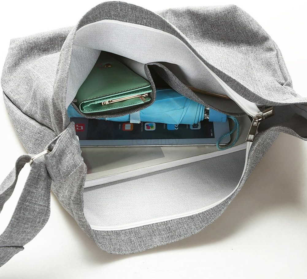 Womens Large Canvas Shoulder Bag Hobo Tote Handbag Casual PurseW250913