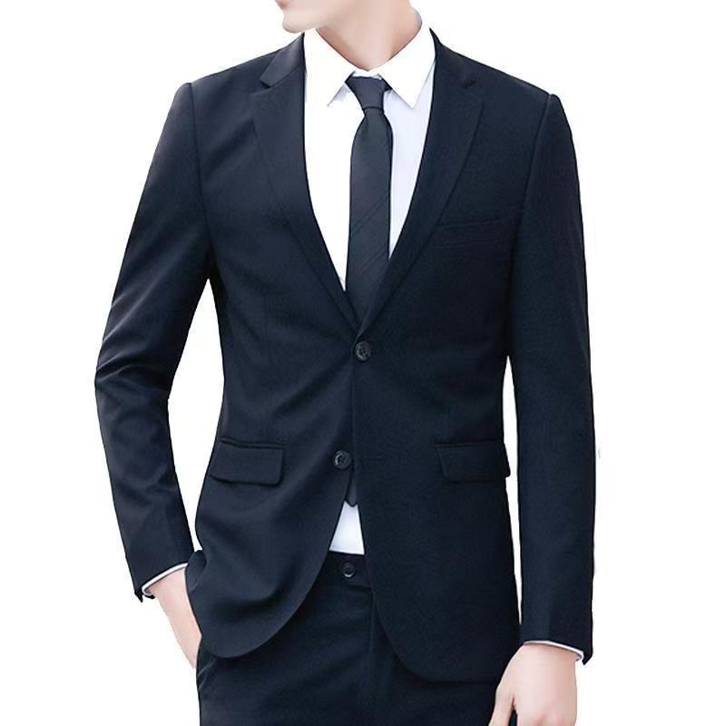 S001 Stylish Men's Print Ensemble: Tailored Casual Suit for Everyday Wear