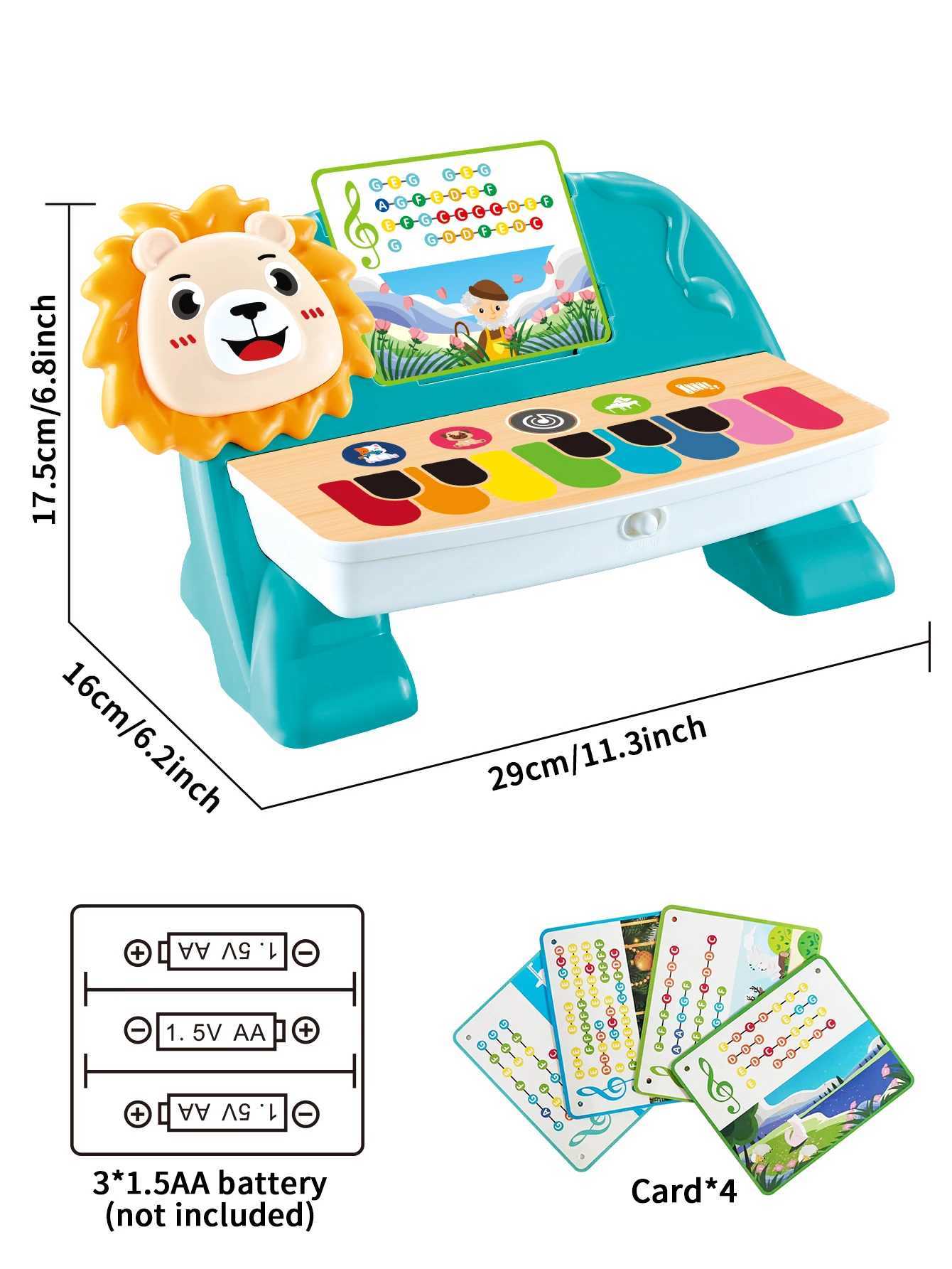 Lion touch playing piano toy safe wireless intelligent touch electronic small piano can play music C250913