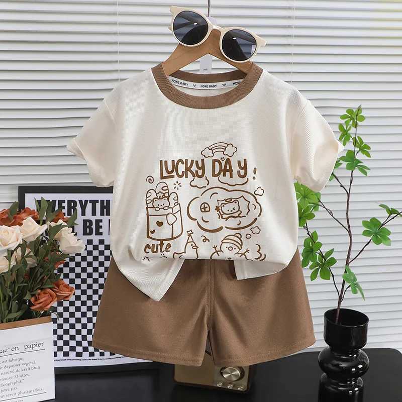 Kids Set Children Clothes Boys Girls Tshirt Shorts 2PCS Summer Short Sleeve Baby Children Clothing Suit Comfort C250913