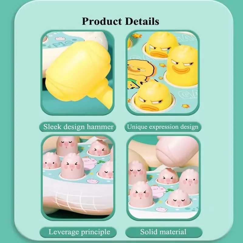 DuckFrogPig Baby Toy Montessori Learning Game Educational Puzzle Gift for 12 24 Months Toddler BoyGirl with Hammer C250913