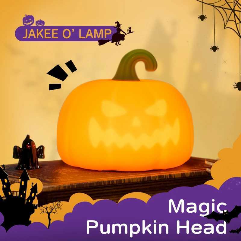 LED Cute Pumpkin Night Light Dimmable Bedside Lamp Touch Control Night Lamp With Timer For Kid Adults Halloween Party Room Decor C250913