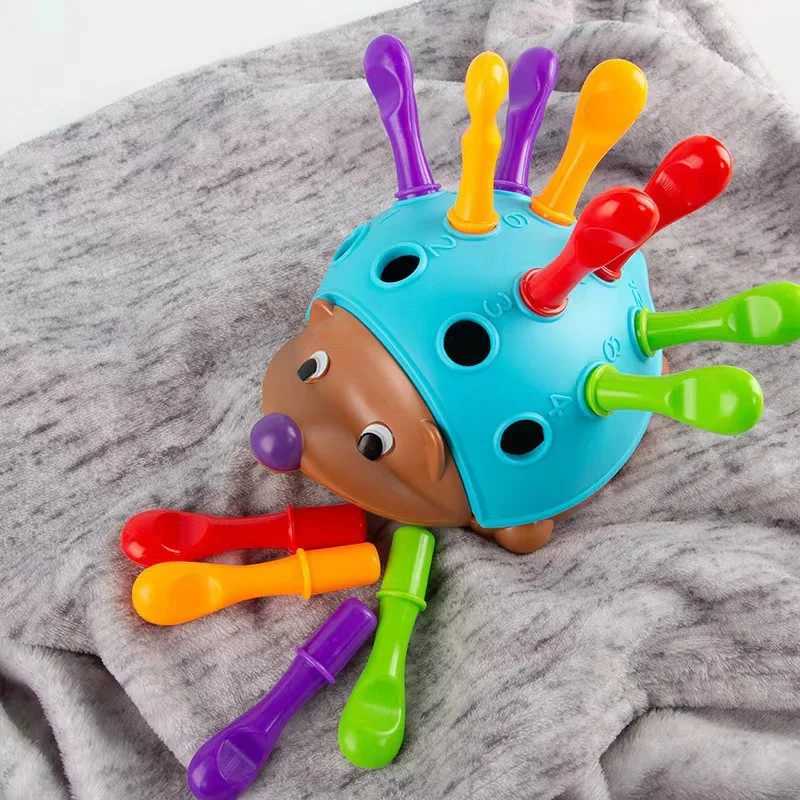 Hedgehog Montessori Toy Baby Concentration Training Early Education Toys Fine Motor and Sensory Toy Spelling Little Hedgehog C250913