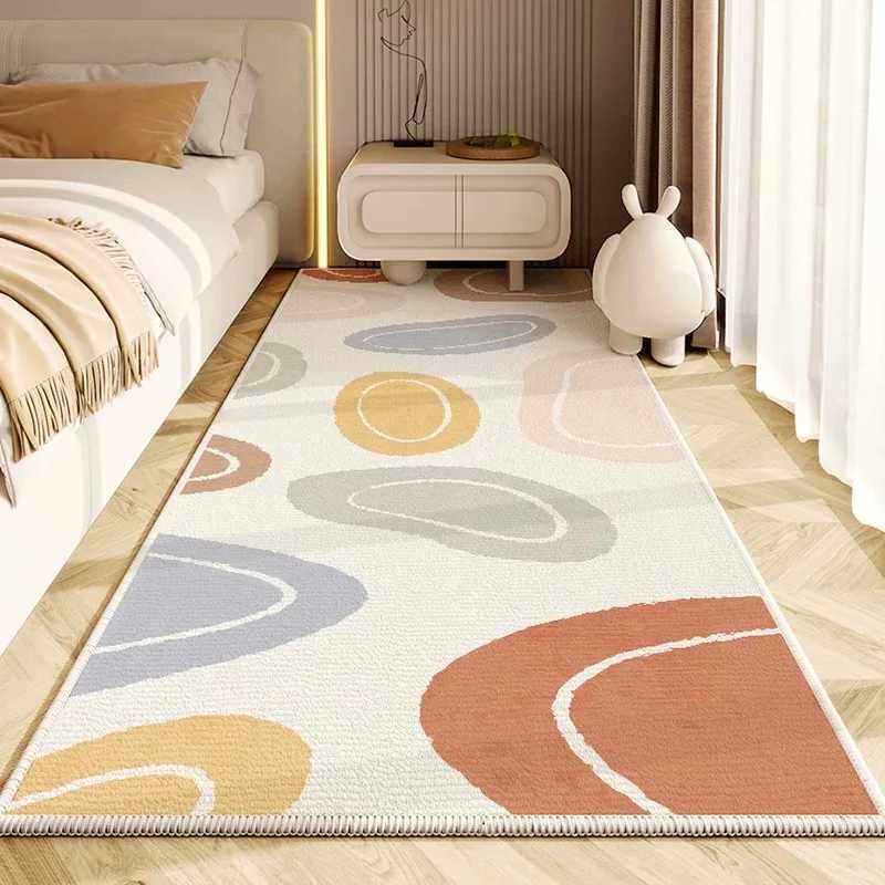 VIKAMA Cream style flower theme Living room Crystal velvet carpet home decoration Bedroom Cloakroom bed head nonslip area rug C250913