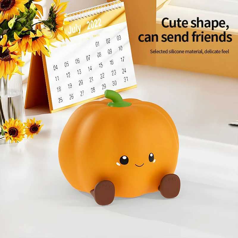 Pumpkin Night Light Bedroom Bedside Companion Sleep Eye Protection Light Toy Small Lamp ThreeLevel Dimmable Silicone Lamp C250913