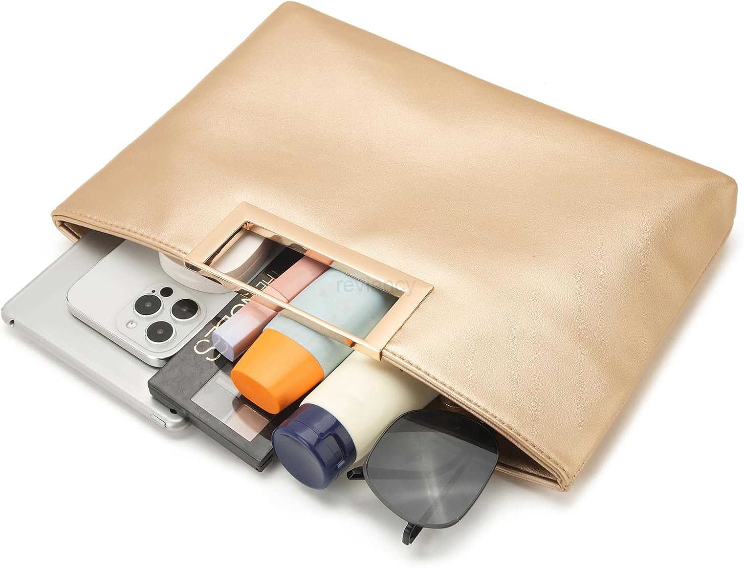 TopHandle Bag for Women Trendy Crossbody Clutch Purse PU Leather Fashion Handbag with a Mental StrapW250913