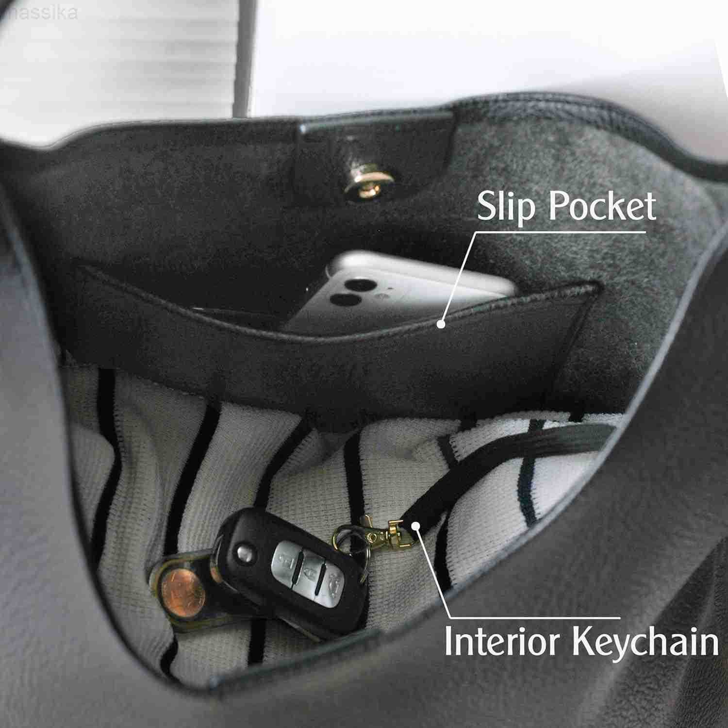 Hobo Bag for Women Soft Vegan Leather Shoulder Handbag Slouchy Tote Purses M250913