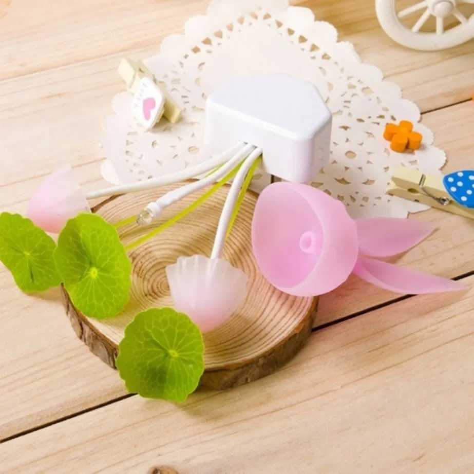 LED Night Light Automatic Sensor Night Lamp EUUS Plug in Wall Light 110V220V 3 LED Mushroom Night Lights For Children Bedroom C250913