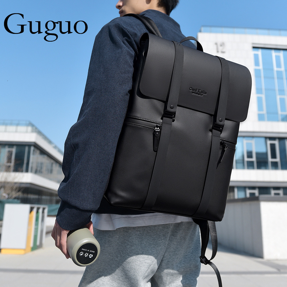 Guguo Free Shipping New Designer Bag Card Kolin Genuine Men's Backpack High-end Casual Commuting Travel Laptop Backpack College Student Bag