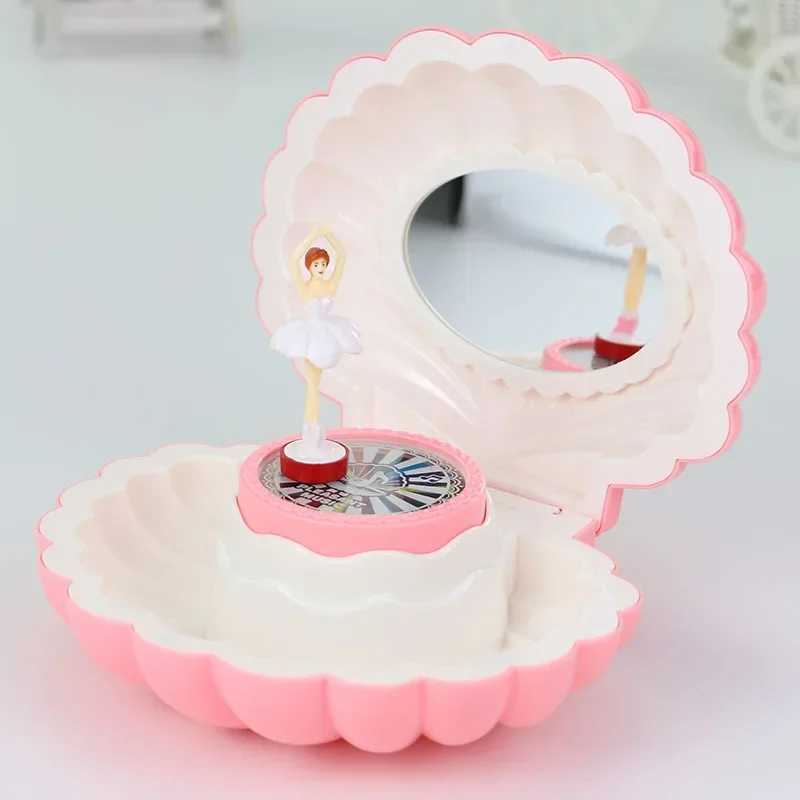 Dance Girl Shell Music Box Childs Mirror Jewelry Box PrincessThemed Toy Ideal Birthday Gift Room Decoration Accessories C250913