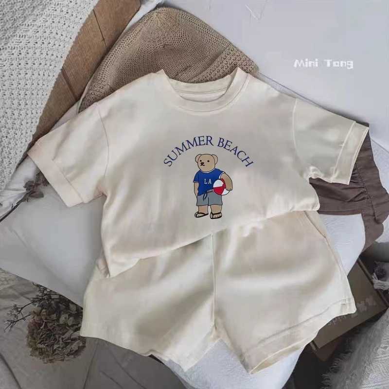 Summer Baby Boy Clothes Set Kid Girls Cartoon Printed Tshirts and Shorts 2 Pieces Suit Children Short Sleeve Outfits Tracksuits C250913